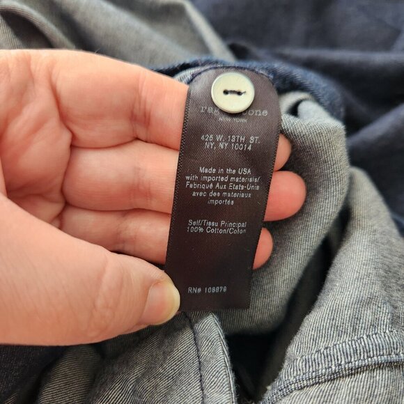 Rag & Bone Chambray Denim Off-The-Shoulder Mini Dress Size Large - Picture 10 of 10